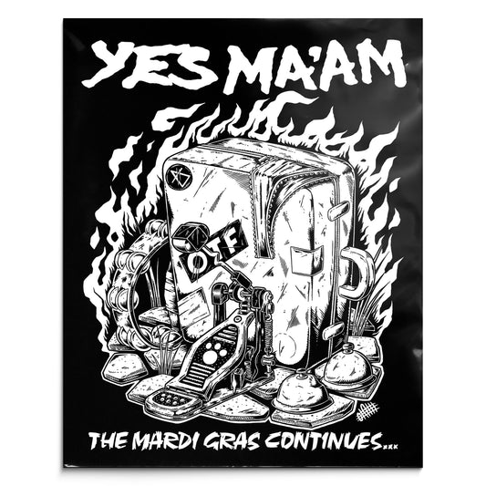 Yes Ma'am - Mardi Gras Sticker