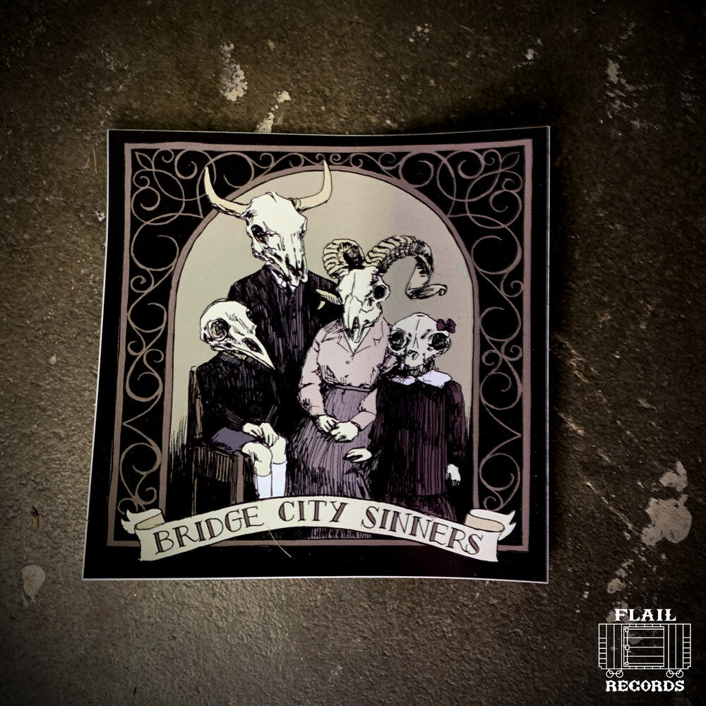 Bridge City Sinners - Skull Family Sticker