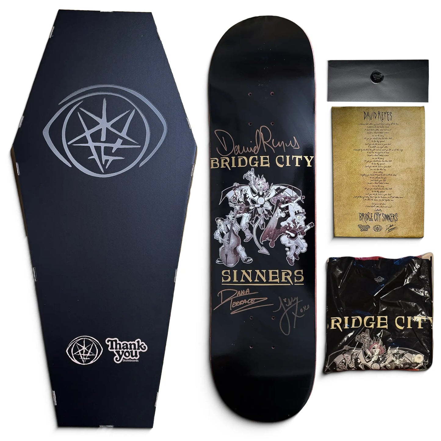 Bridge City Sinners - Signed Deck, Shirt, and Coffin Box Package