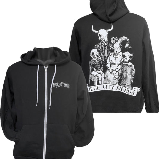 Bridge City Sinners - "Skull Family" Zip Up Hoodie